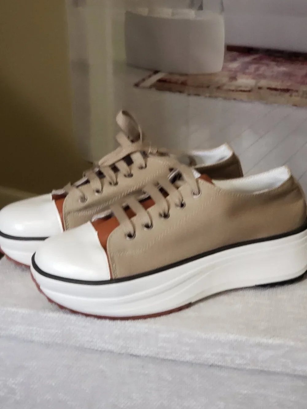 Tri-tone Women's Platform Sneakers, 9 1/2
